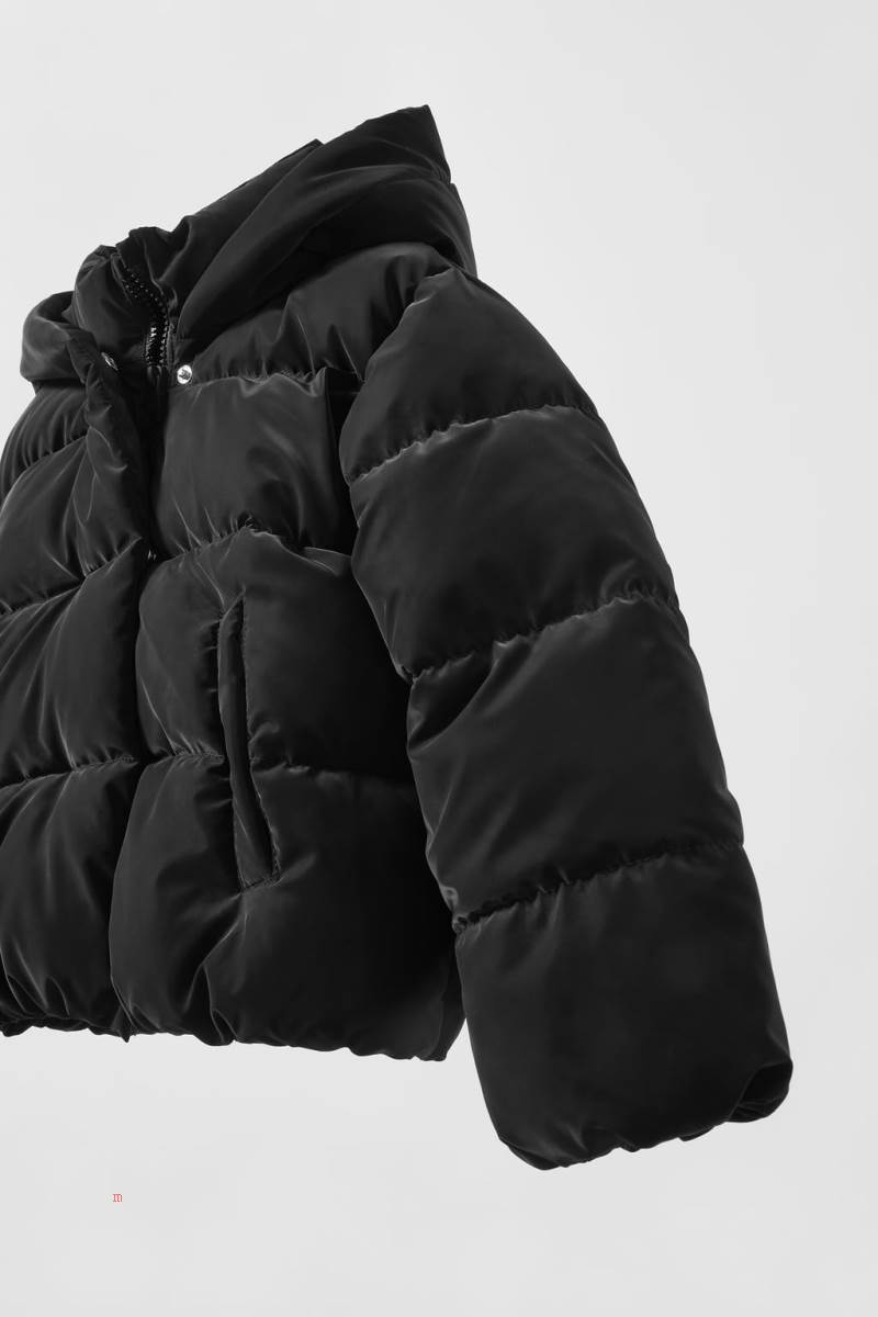 ZARA PUFFER WITH RUBBERISED DETAIL Rockar Pojke Svarta | FIXGQ-8961