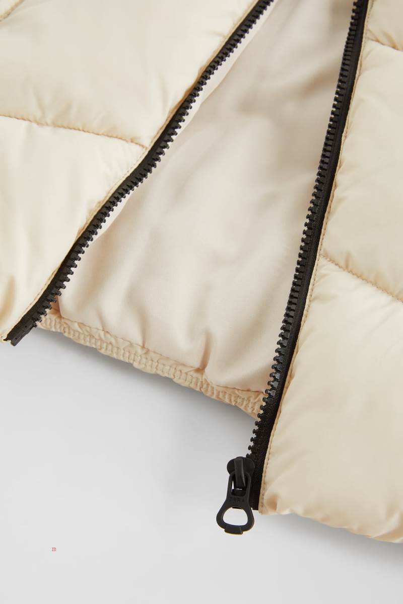 ZARA PUFFER WITH ZIPS Rockar Tjej Grå Vita | BKFUQ-6275