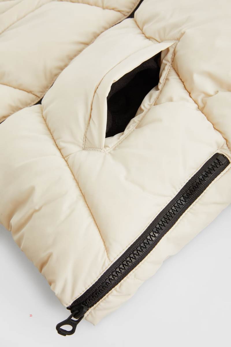 ZARA PUFFER WITH ZIPS Rockar Tjej Grå Vita | BKFUQ-6275