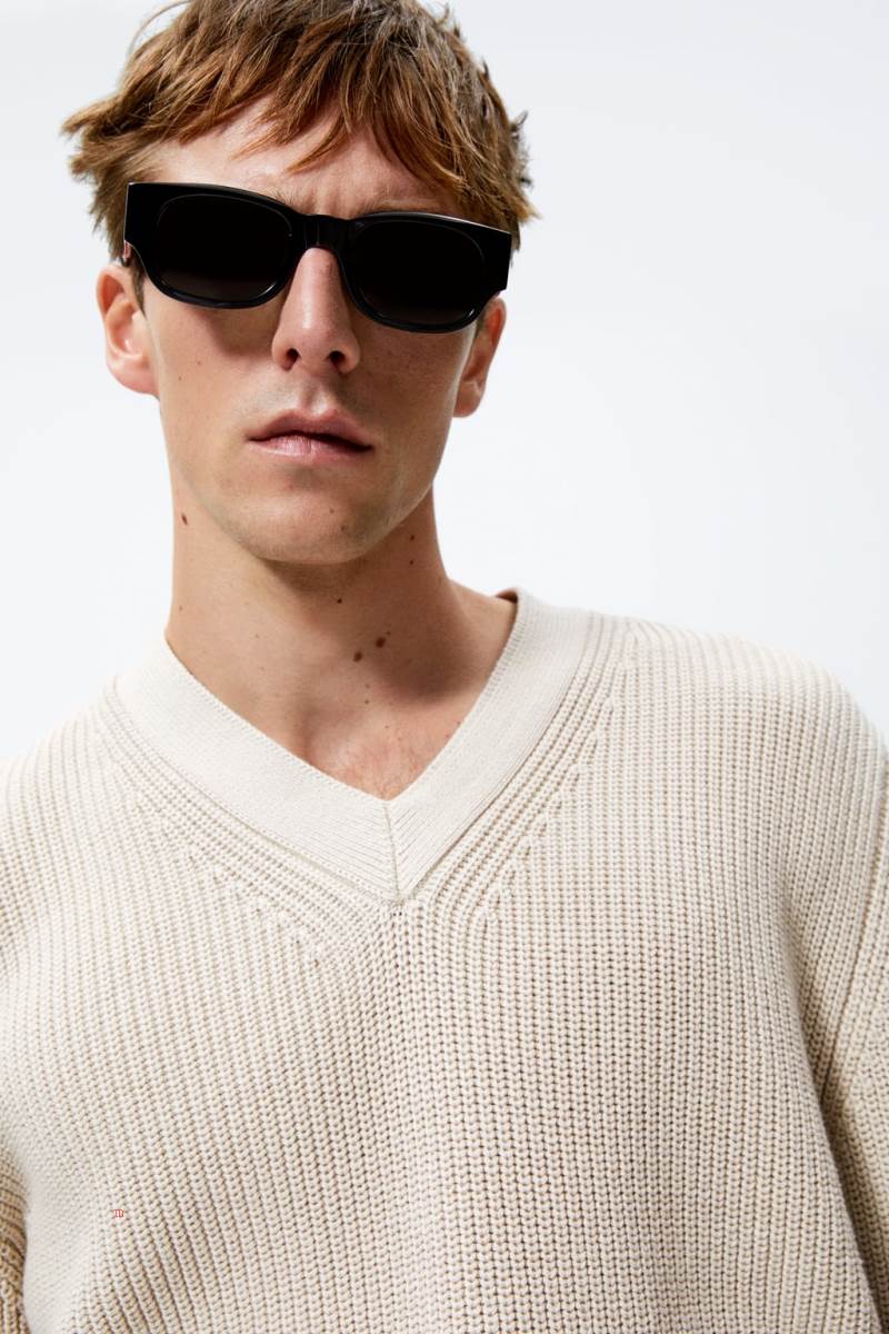 ZARA PURL KNIT Tröjor Herr Grå | WGAJB-9582
