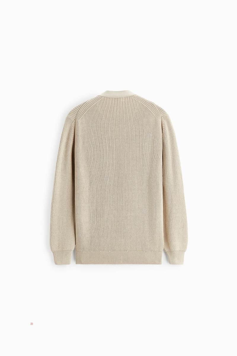 ZARA PURL KNIT Tröjor Herr Grå | WGAJB-9582