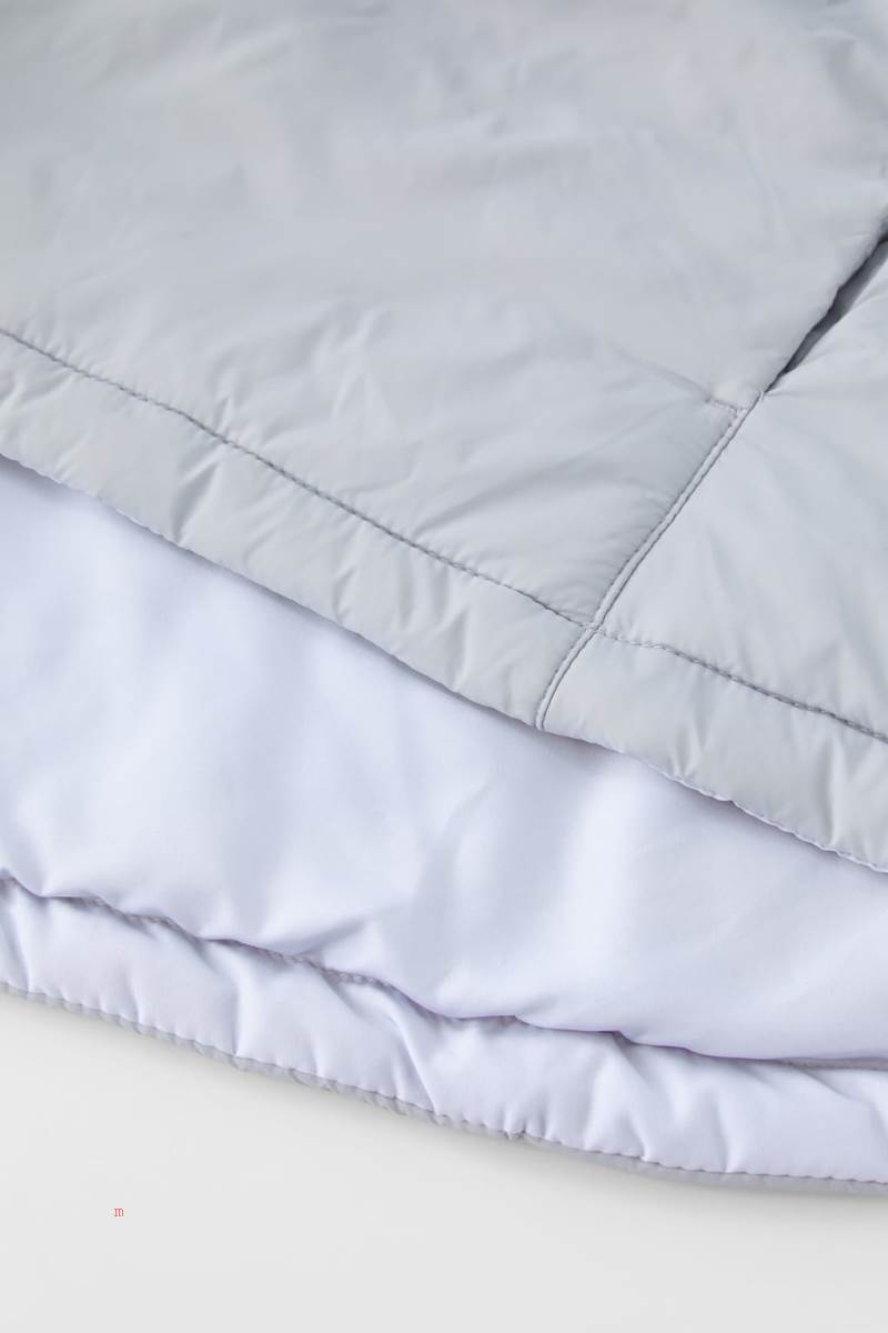 ZARA QUILTED NYLON ANORAK Vinterjackor Tjej Blå Grå | TVBLH-9307