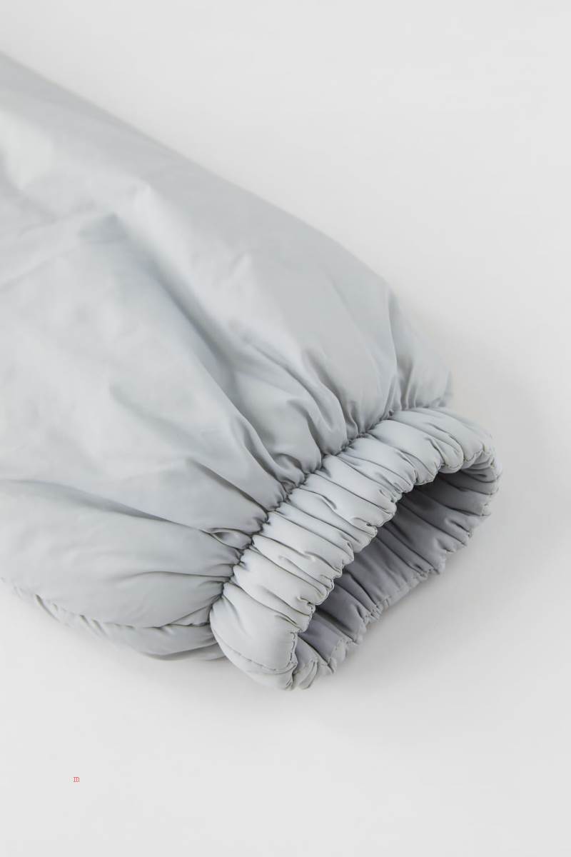 ZARA QUILTED NYLON ANORAK Vinterjackor Tjej Blå Grå | TVBLH-9307