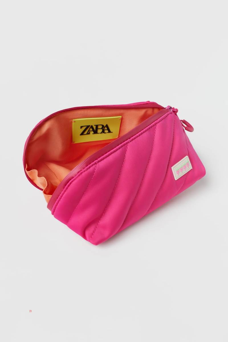 ZARA QUILTED Toalettmappe Tjej Rosa | IWXOK-6582