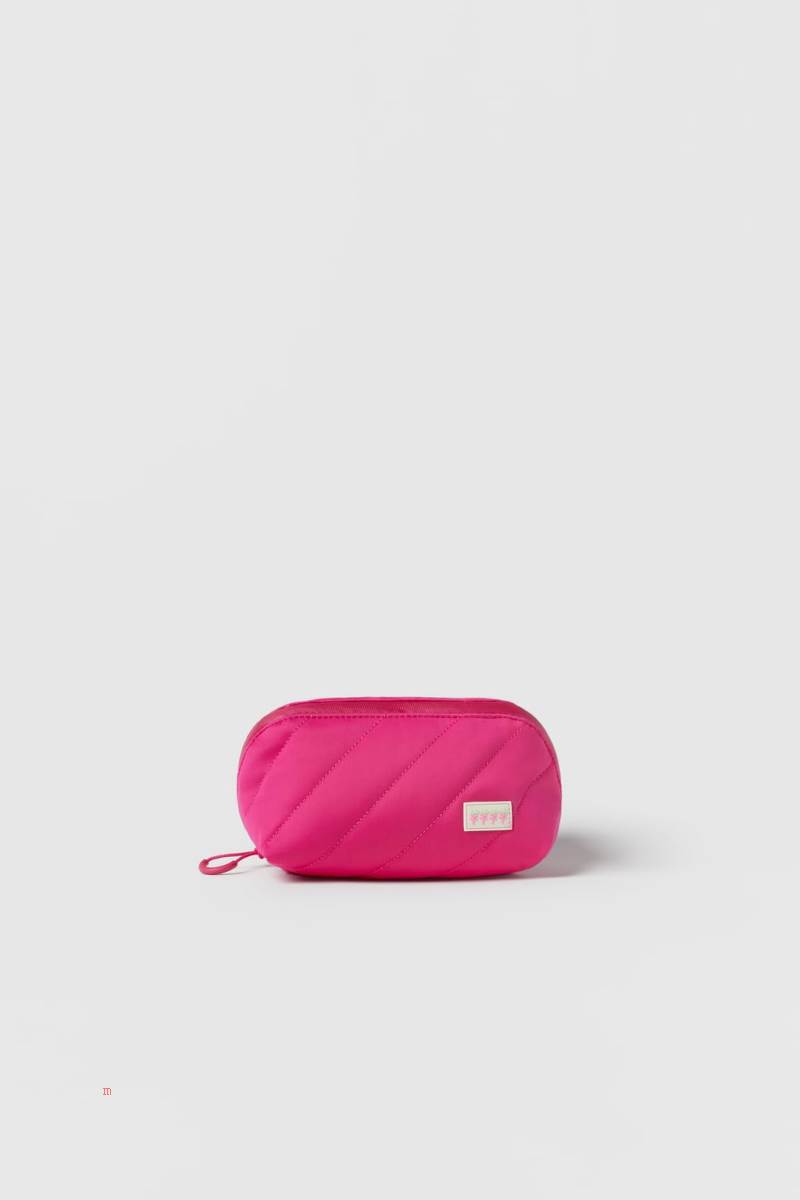 ZARA QUILTED Toalettmappe Tjej Rosa | IWXOK-6582
