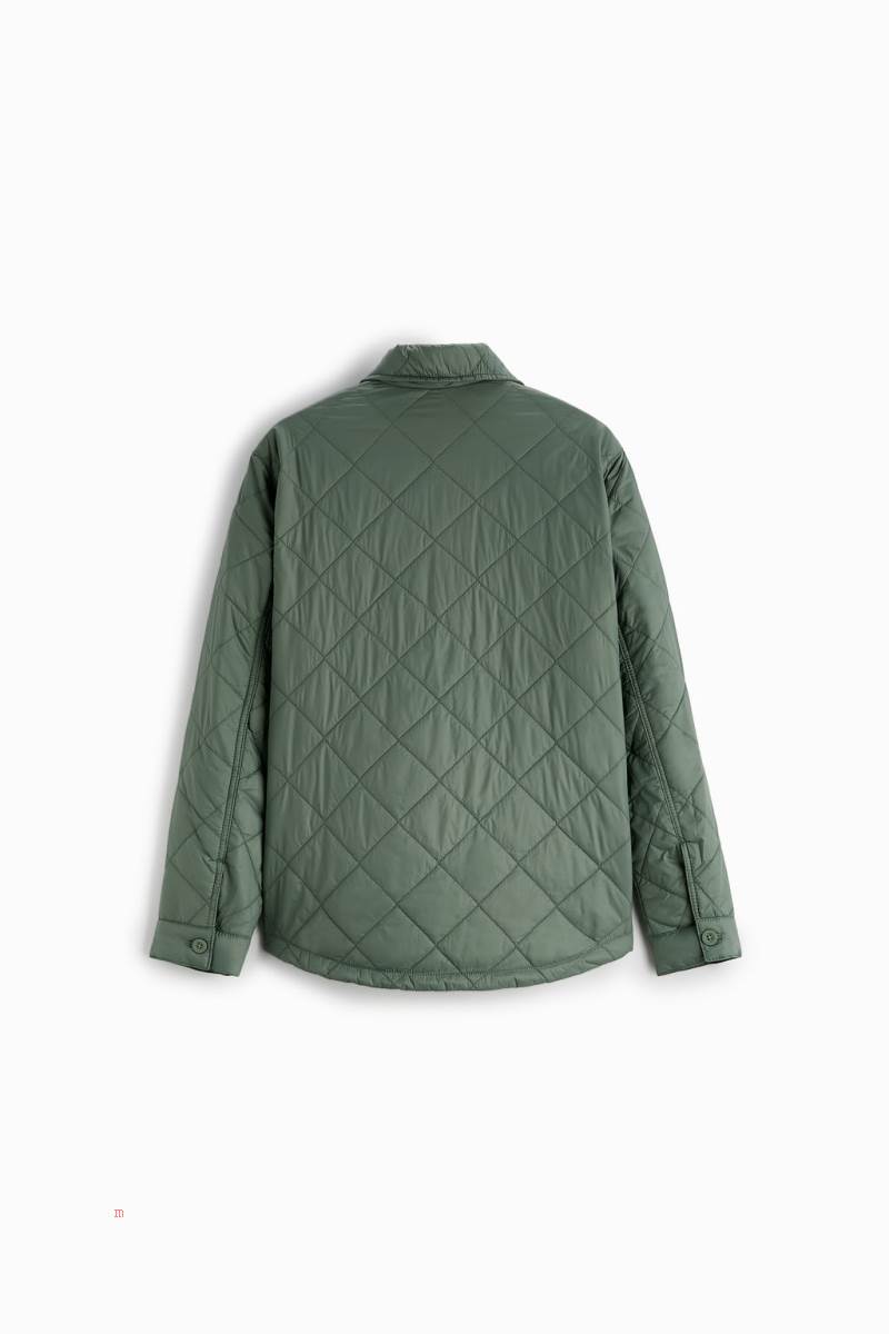 ZARA QUILTED Övertröja Herr Ljusgröna | GTHSC-0275