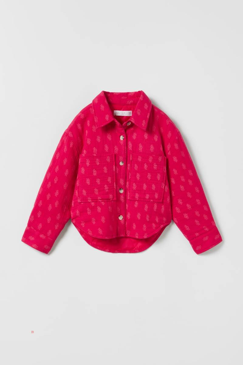 ZARA QUILTED Övertröja Tjej Rosa Randig | VJTZR-7462