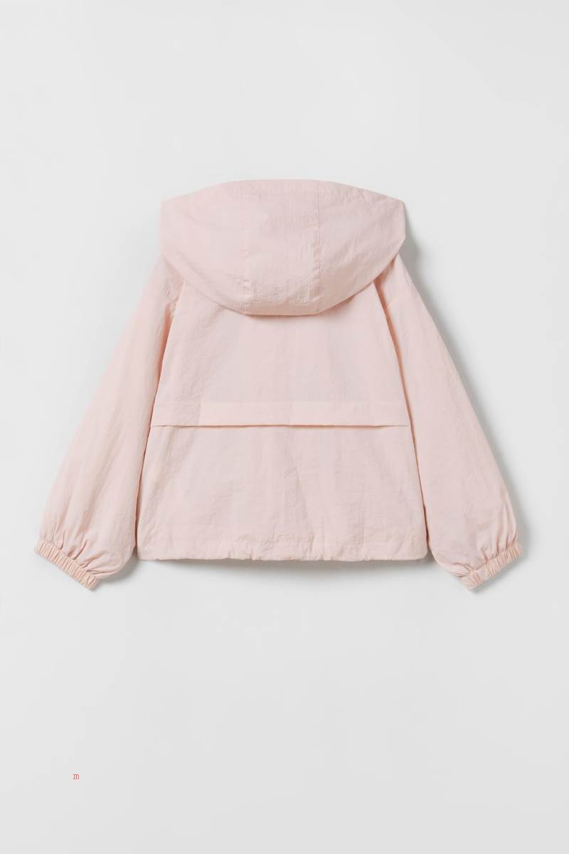 ZARA RAINCOAT WITH LAPEL COLLAR AND TRIMS Regnrock Tjej Rosa | JMENY-9487