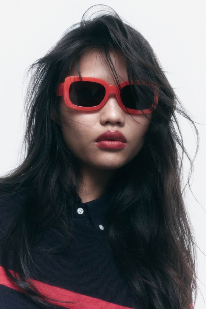 ZARA RECTANGULAR Solglasögon Dam Röda | AIGFC-5038