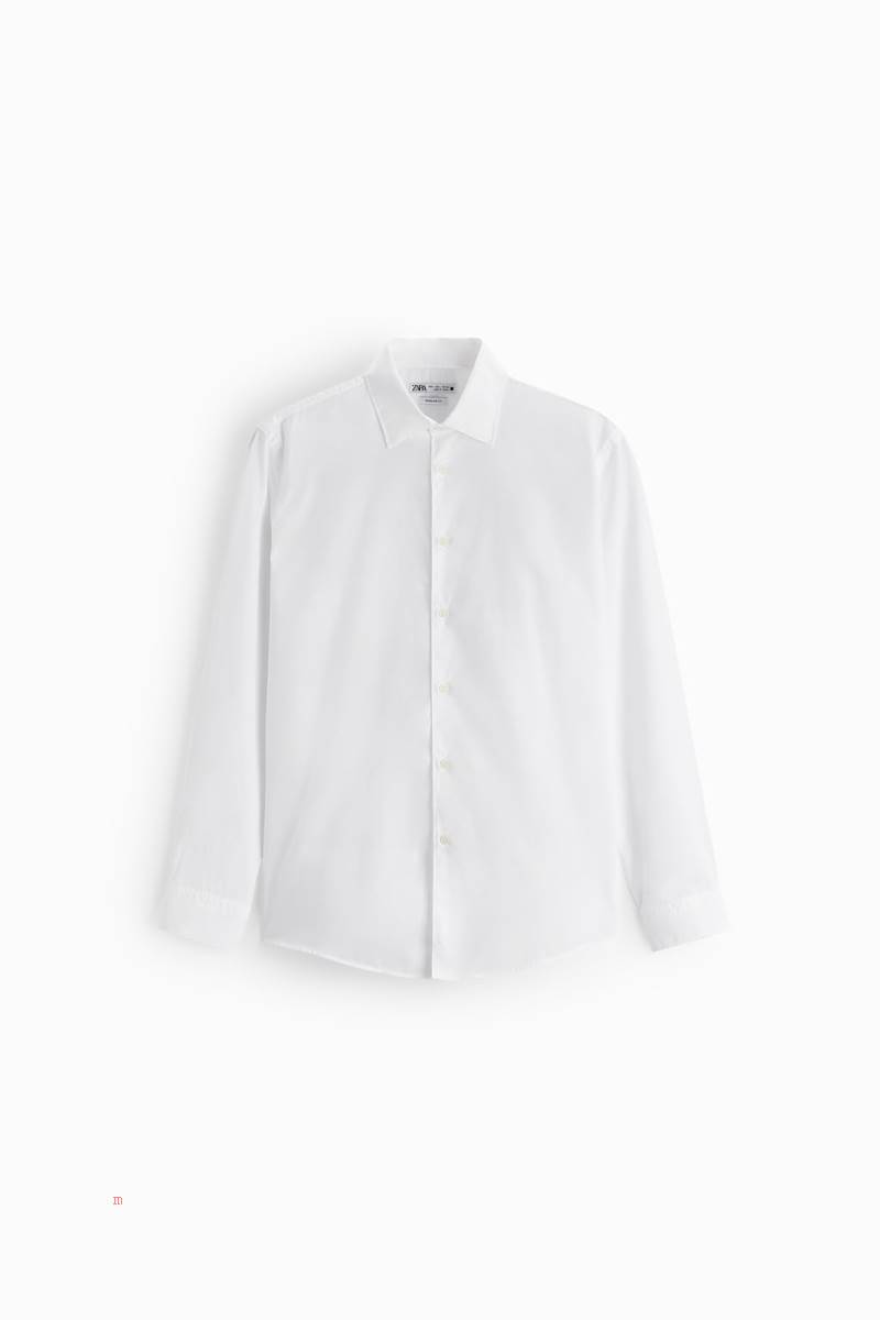ZARA REGULAR FIT Skjorta Herr Vita | DALQI-2807