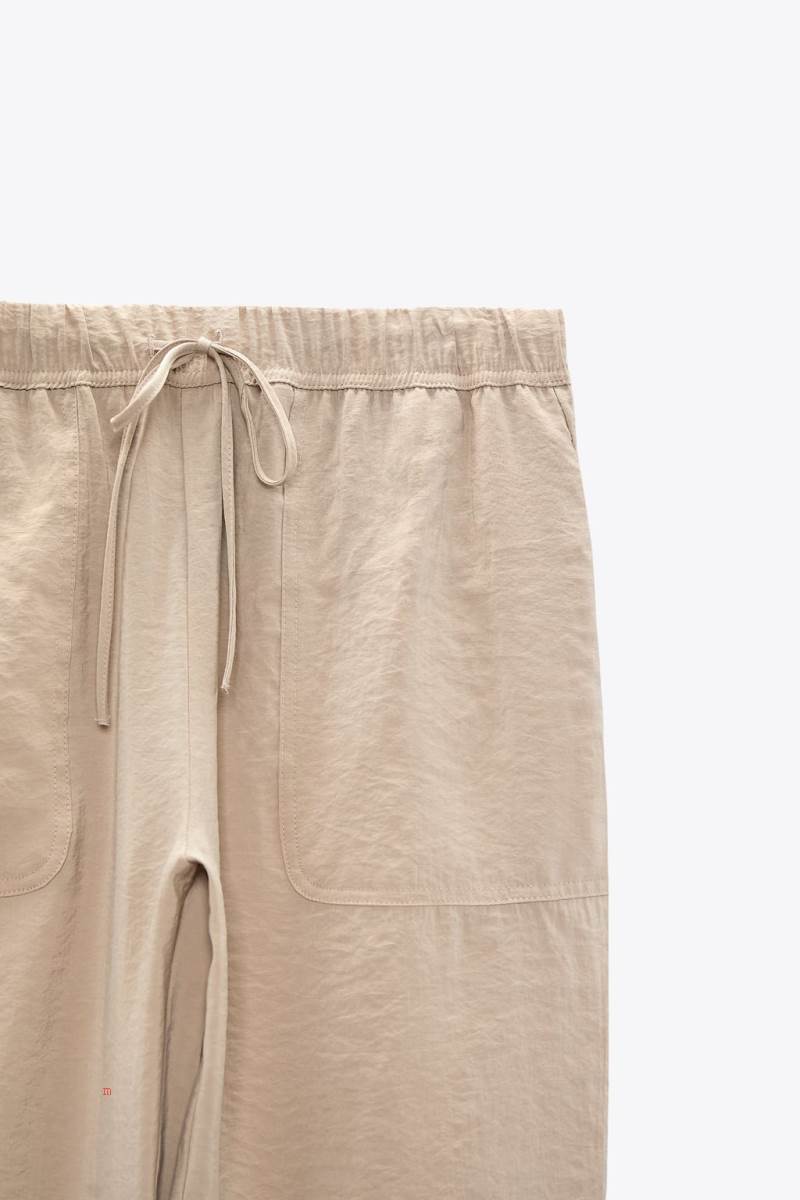 ZARA RELAXED Byxor Dam Khaki | DYGPB-9420