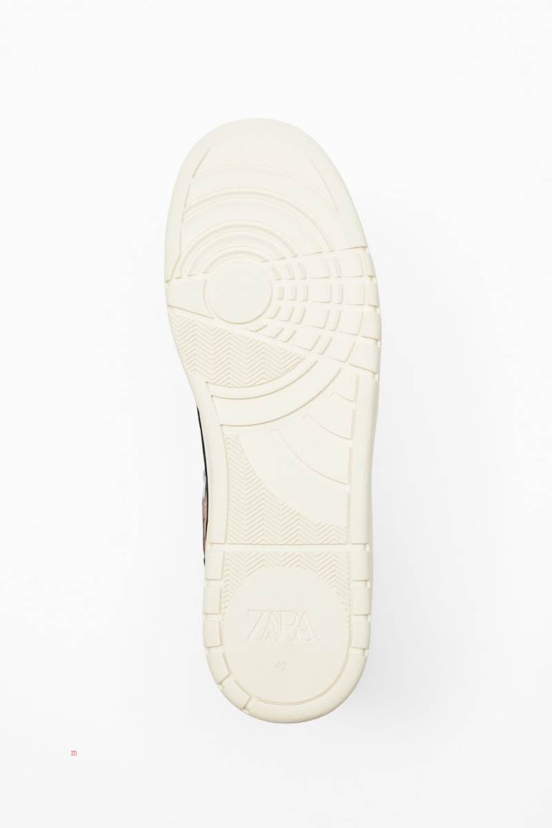 ZARA RETRO HIGH-TOP Sneakers Herr Olika Färger Röda | LSPNI-0948