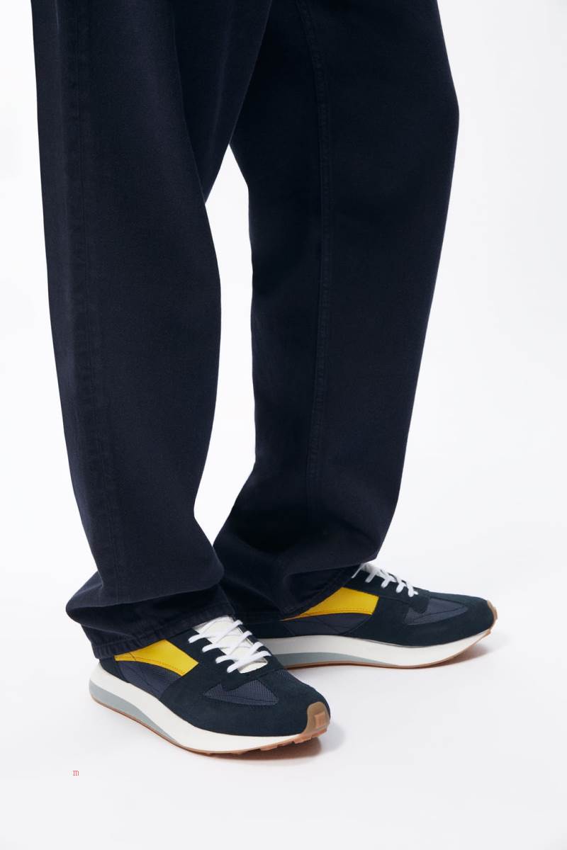 ZARA RETRO RUNNING Träningsskor Herr Marinblå Blå | VOTPC-5943