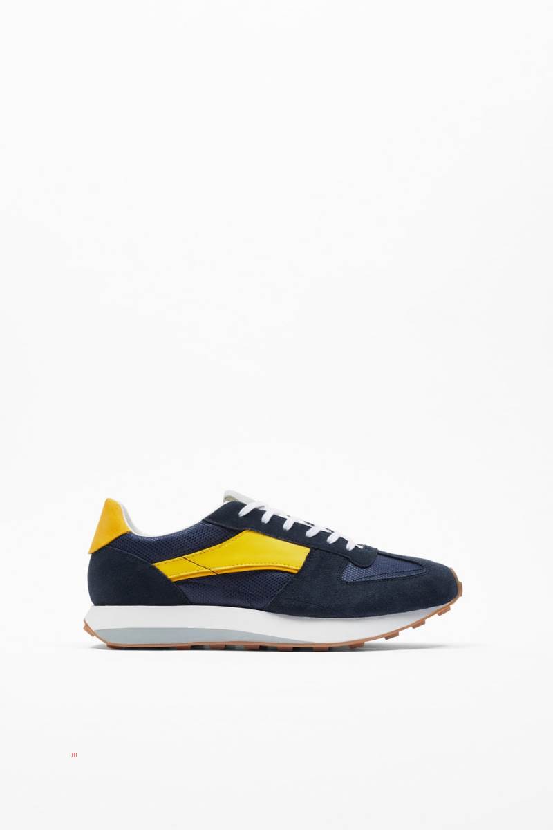 ZARA RETRO RUNNING Träningsskor Herr Marinblå Blå | VOTPC-5943