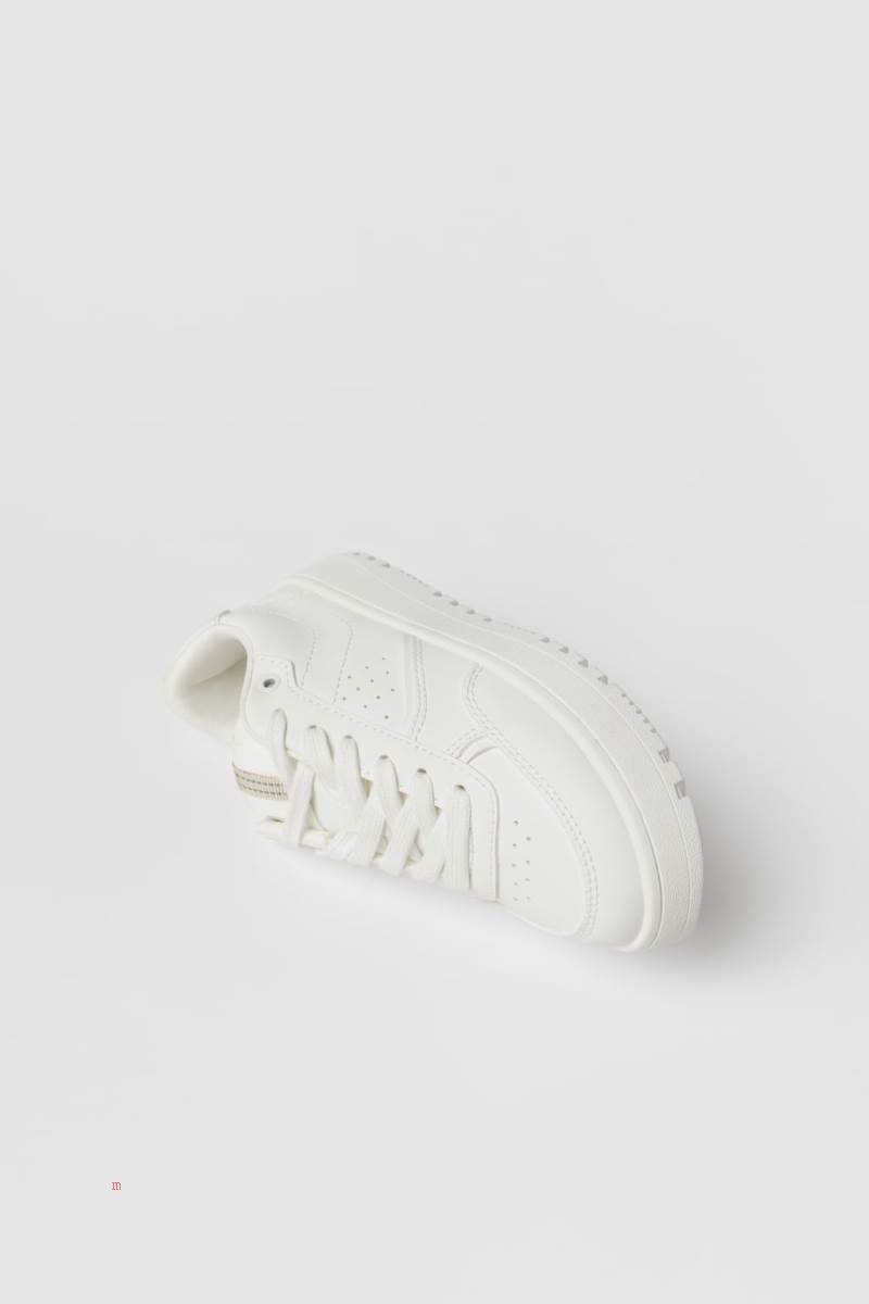 ZARA RETRO Träningsskor Pojke Vita | NWBKV-7503