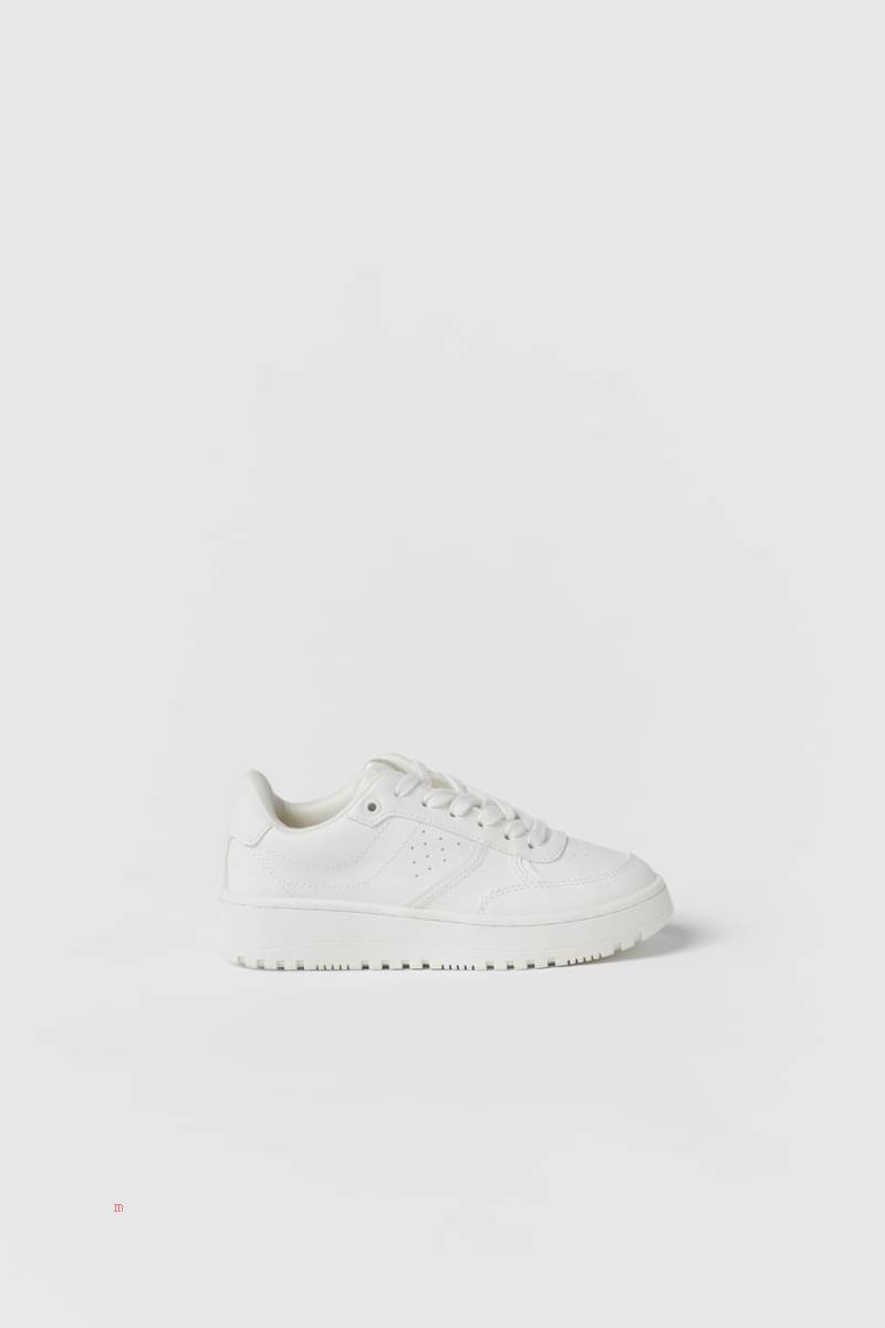 ZARA RETRO Träningsskor Tjej Vita | WZHSO-2309