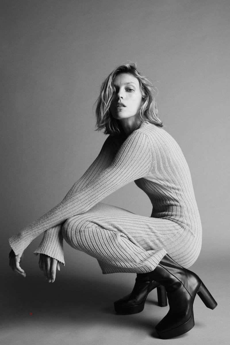ZARA RIBBED KNIT Klänning Dam Blå | VOGTA-1065