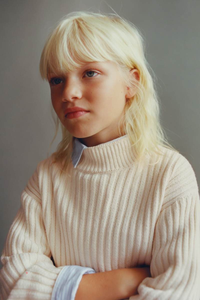 ZARA RIBBED KNIT Tröjor Tjej Grå Vita | HDFLU-4705