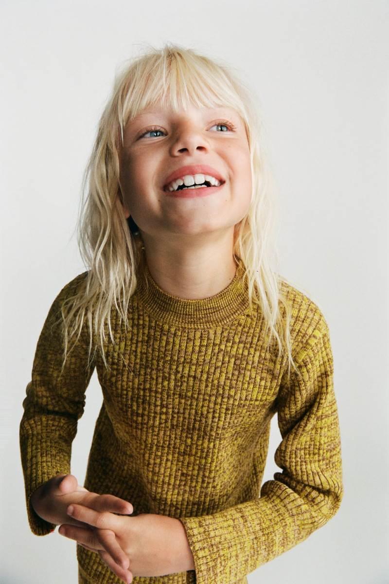 ZARA RIBBED KNIT Tröjor Tjej Ljusgröna | ZQKCT-1953
