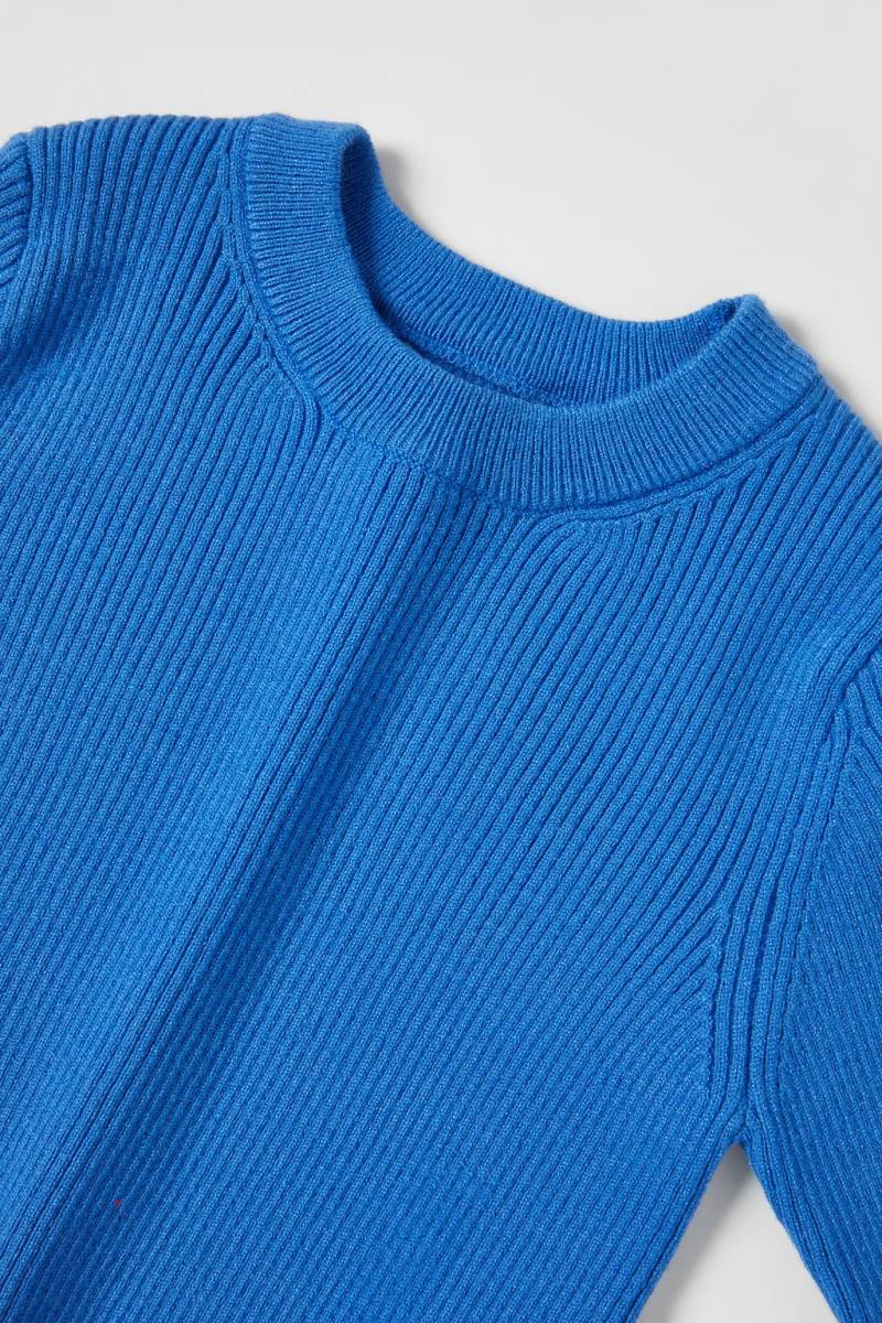 ZARA RIBBED KNIT Tröjor Tjej Mörkblå | APKSZ-5621
