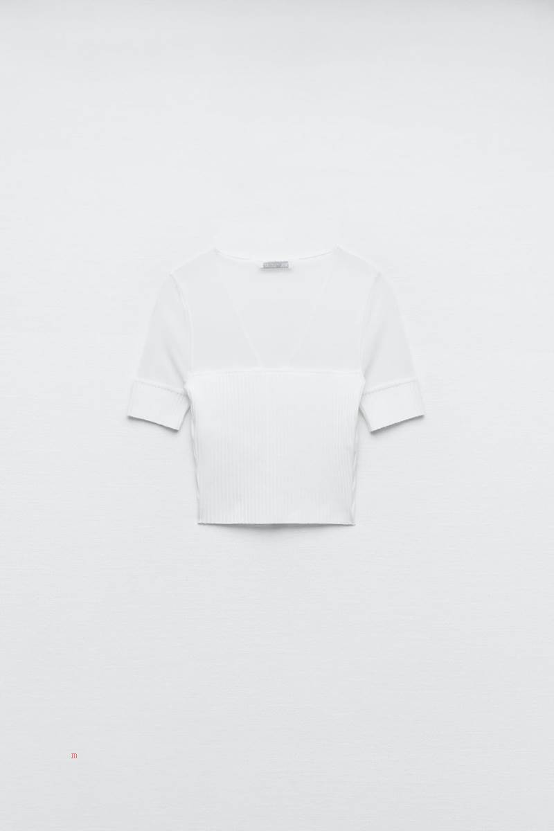 ZARA RIBBED TULLE Jacka Dam Vita | FLZEX-9857