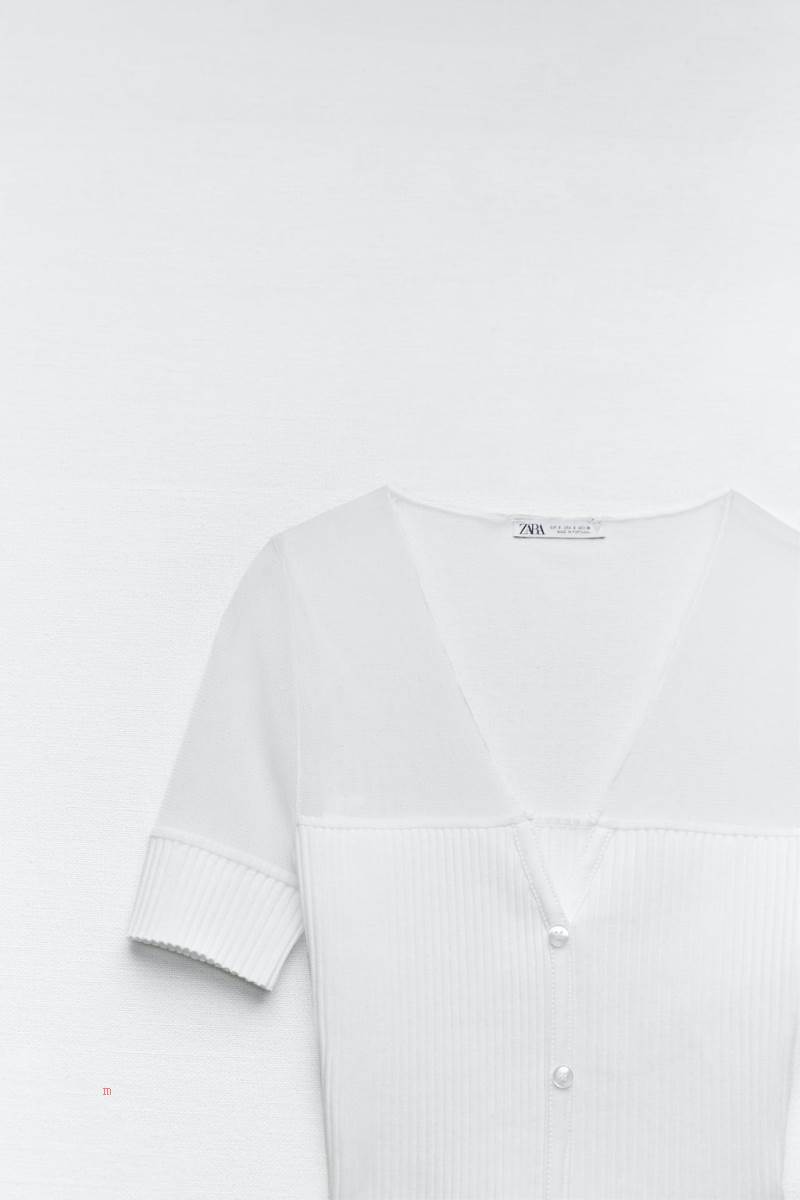 ZARA RIBBED TULLE Jacka Dam Vita | FLZEX-9857