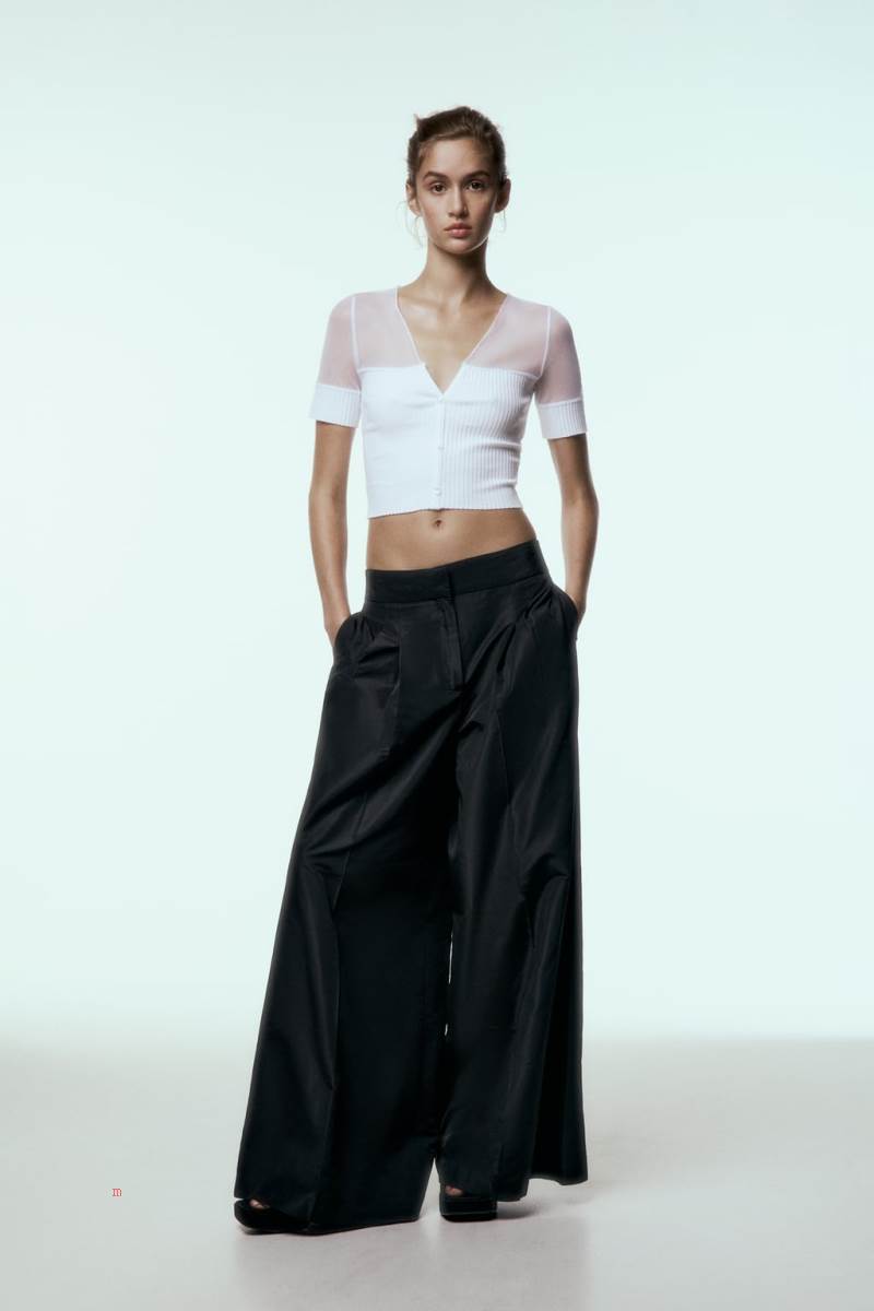 ZARA RIBBED TULLE Jacka Dam Vita | FLZEX-9857