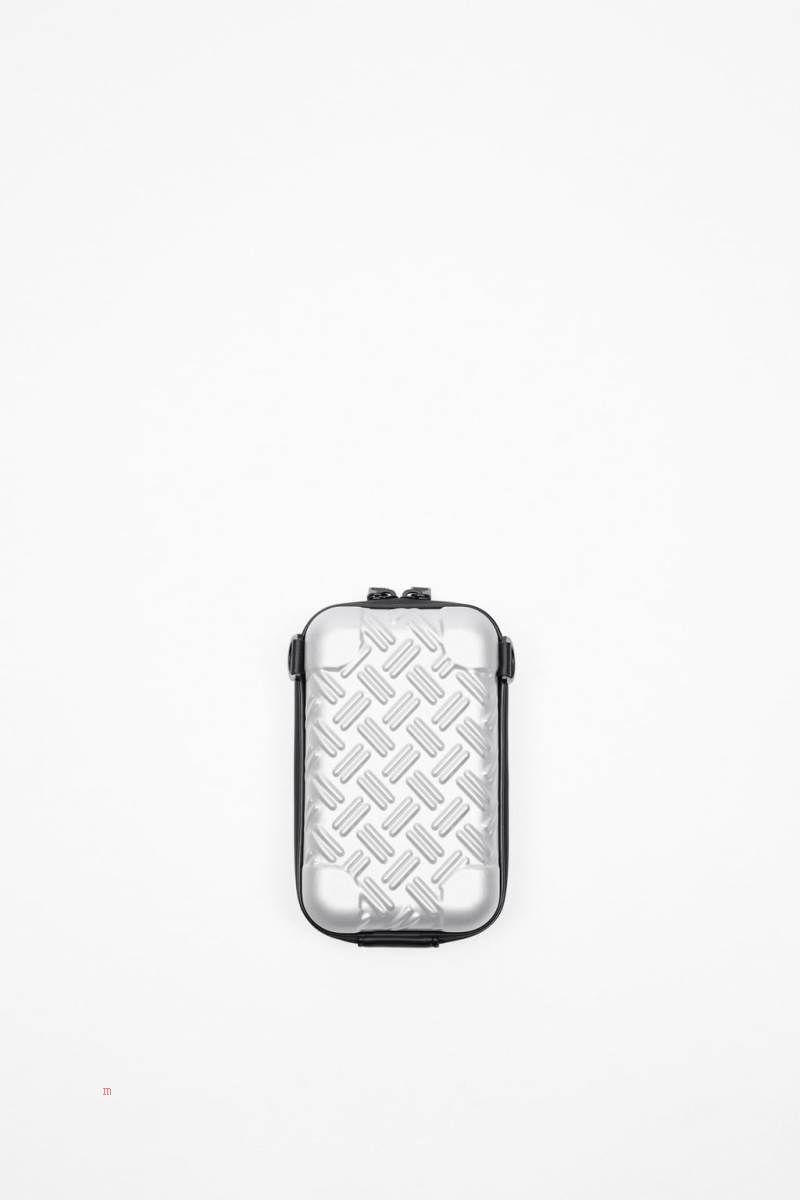 ZARA RIGID CROSSBODY MOBILE Telefonväska Herr Silver | EDTYJ-6083