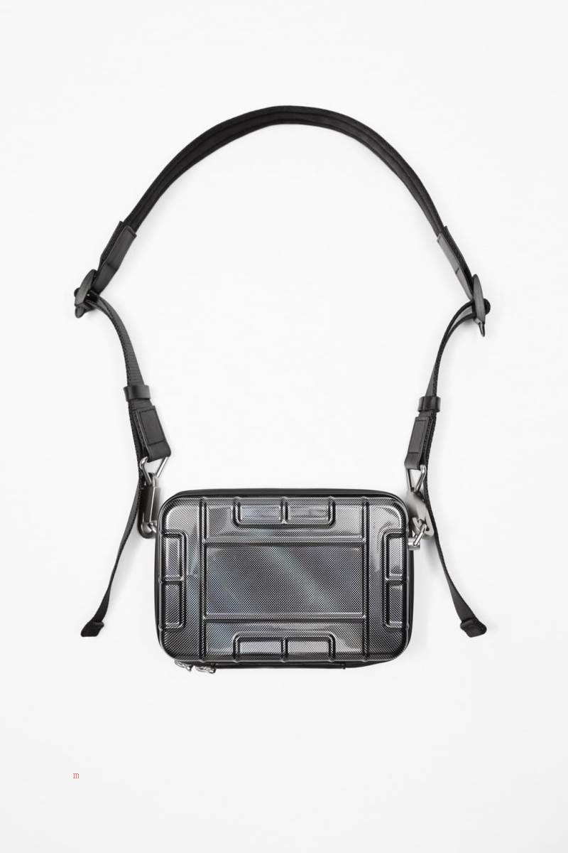 ZARA RIGID MINAUDIÈRE Crossbody Väska Herr Silver | GSQRU-2718