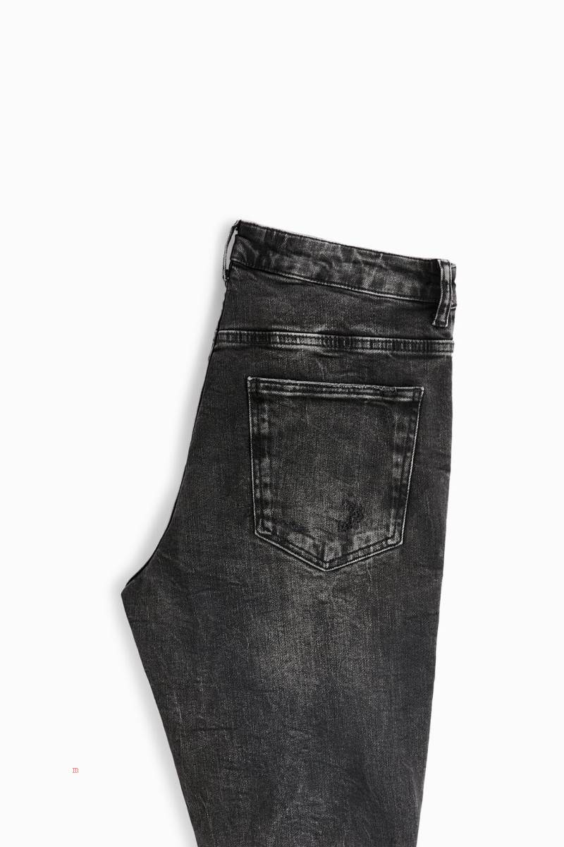 ZARA RIPPED SKINNY Jeans Herr Grå | LNMTK-2056