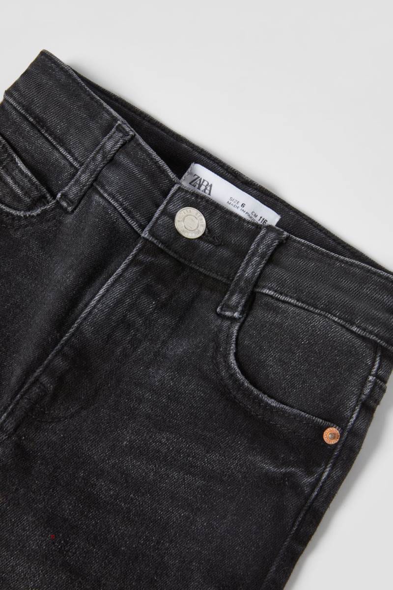 ZARA RIPPED SKINNY Jeans Tjej Svarta | ZBUEK-3265
