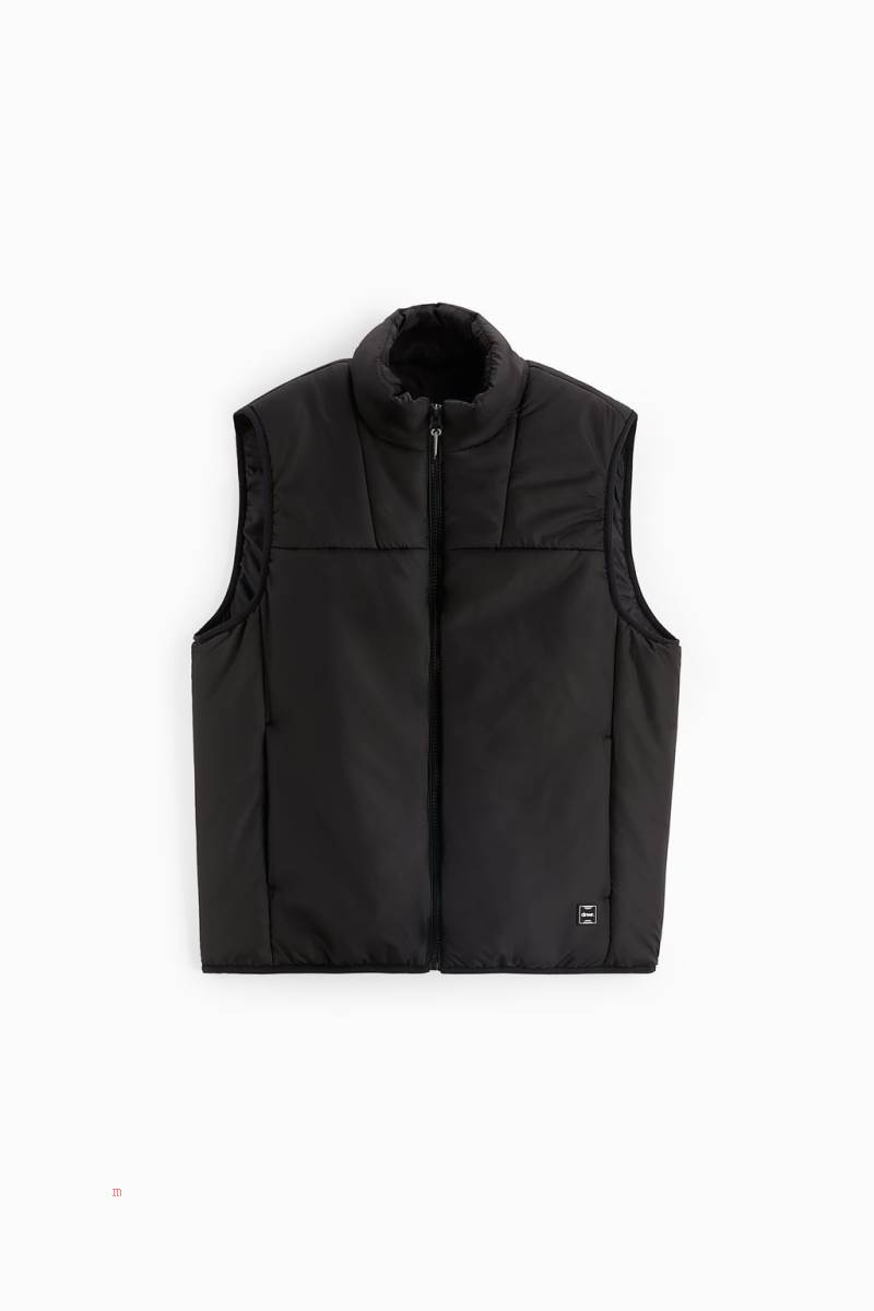 ZARA RIPSTOP Kostym Gilet Herr Svarta | NLCDK-2796
