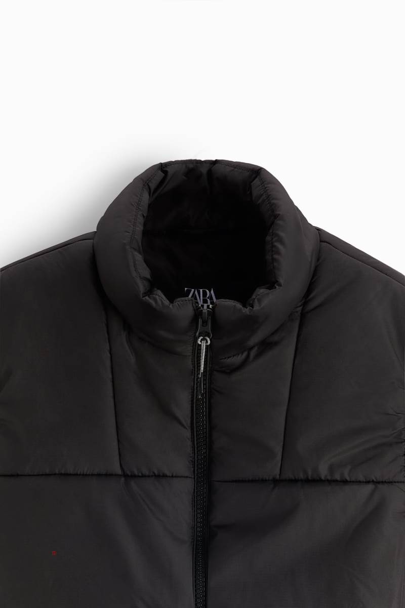 ZARA RIPSTOP Kostym Gilet Herr Svarta | NLCDK-2796
