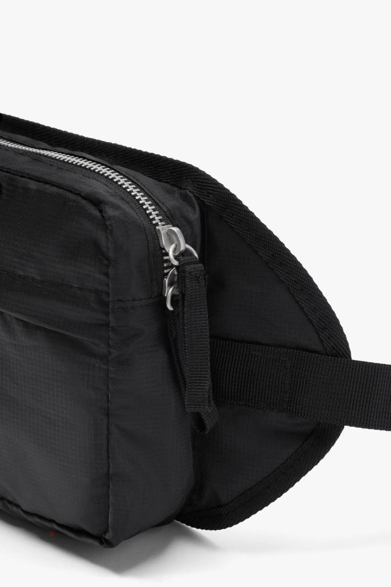 ZARA RIPSTOP NYLON RHUIGI Bältesväska Herr Svarta | OQSFV-1563