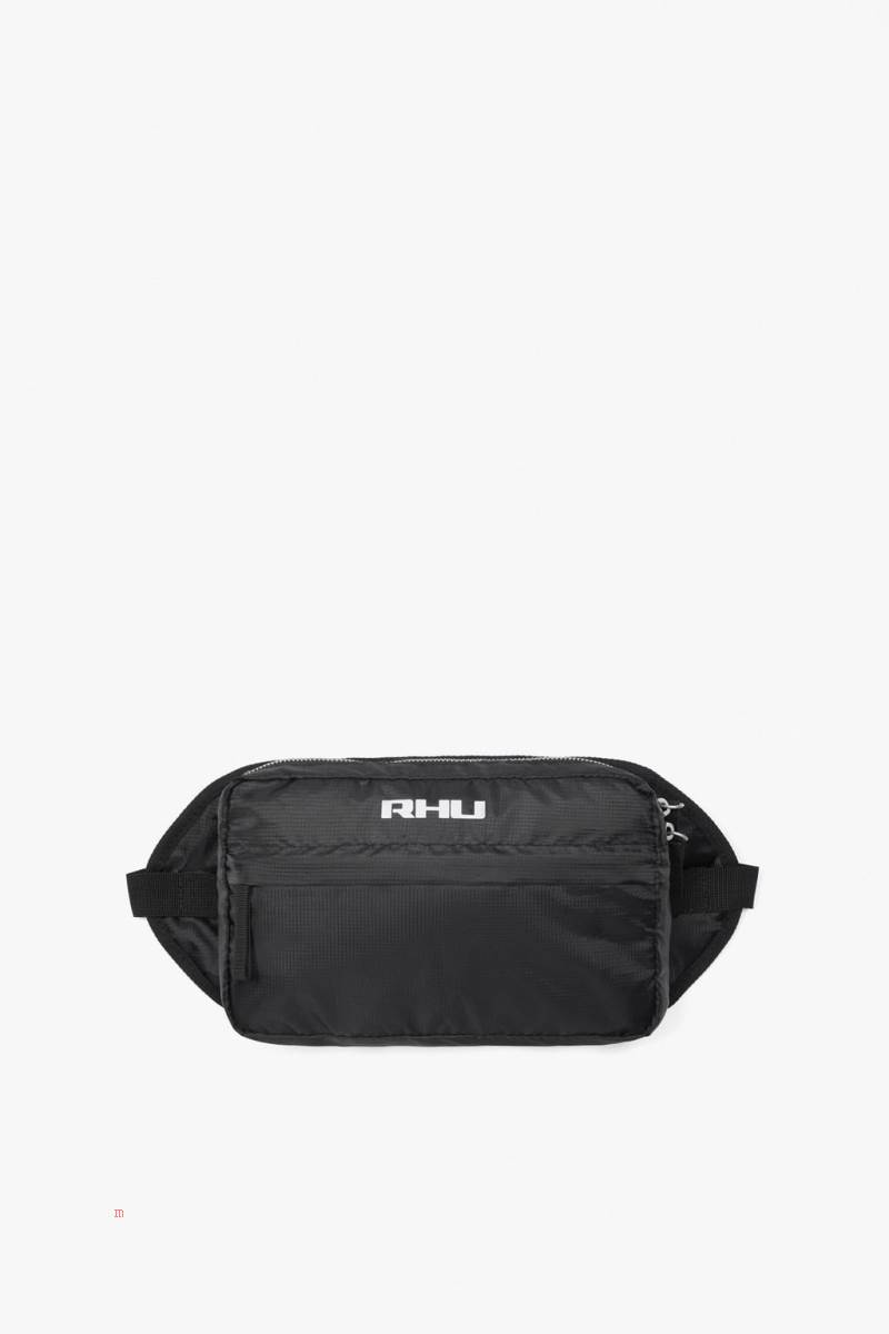 ZARA RIPSTOP NYLON RHUIGI Bältesväska Herr Svarta | OQSFV-1563