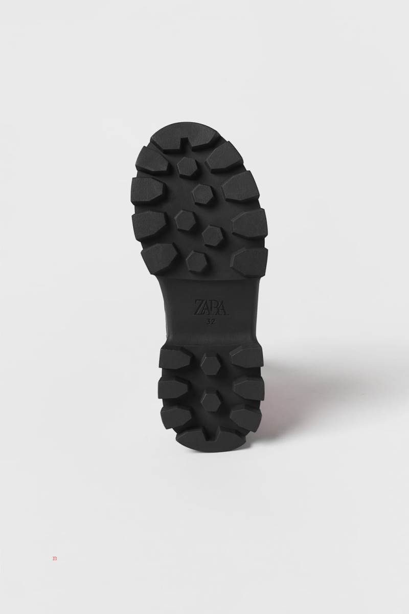 ZARA RUBBERISED Ankelboots Tjej Gröna | LNJRO-3178