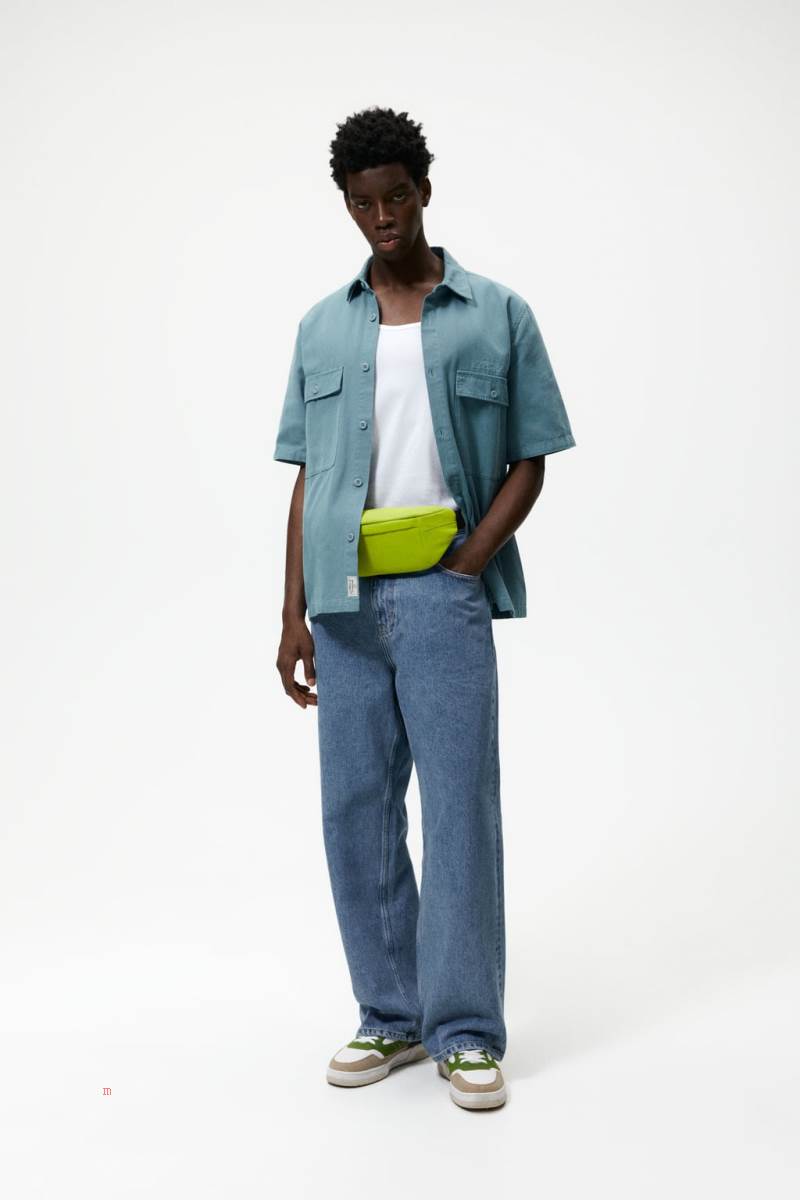 ZARA RUBBERISED Bältesväska Herr Gula | NZYWQ-1475