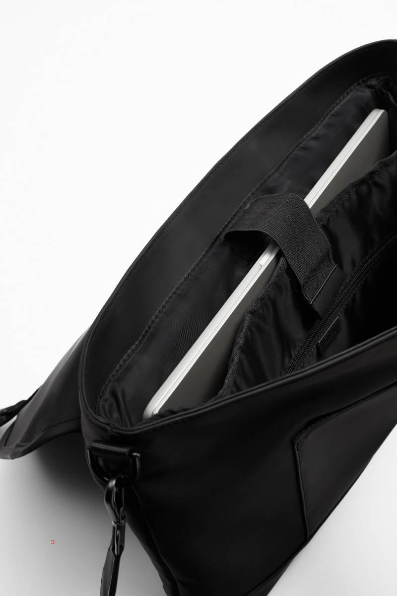 ZARA RUBBERISED Crossbody Väska Herr Svarta | NAXGK-5379