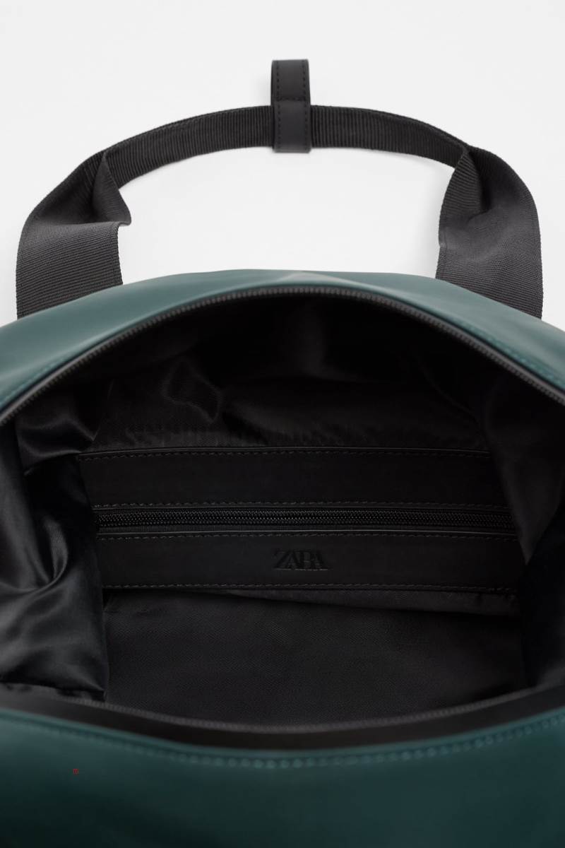 ZARA RUBBERISED Duffelväska Herr Mörkgröna | WMUDV-6934