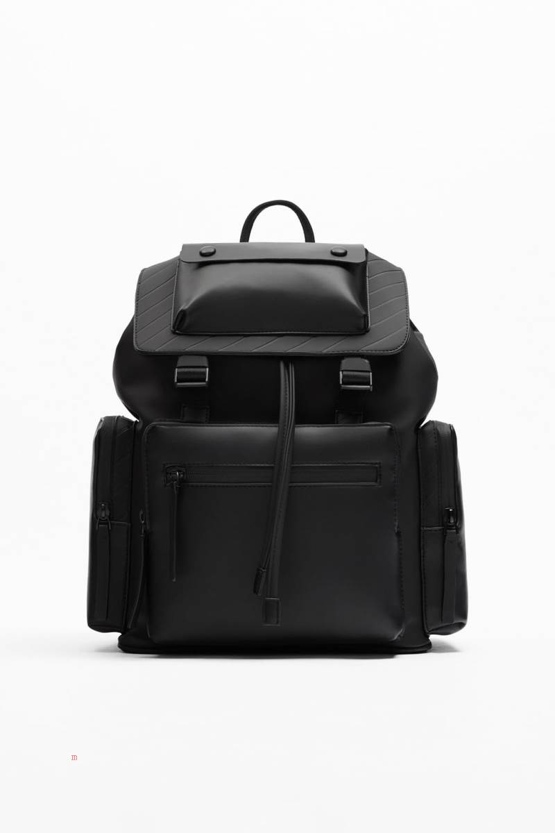 ZARA RUBBERISED EXPLORER Ryggsäck Herr Svarta | RZEIQ-4038
