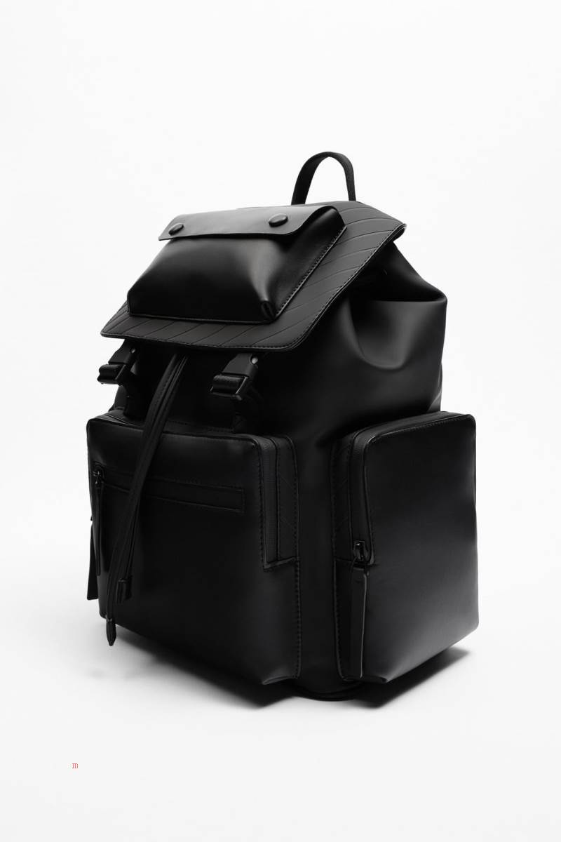 ZARA RUBBERISED EXPLORER Ryggsäck Herr Svarta | RZEIQ-4038