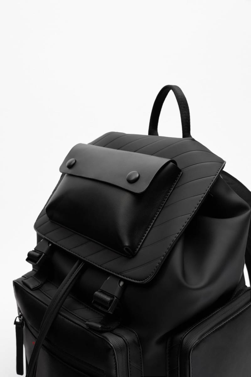 ZARA RUBBERISED EXPLORER Ryggsäck Herr Svarta | RZEIQ-4038