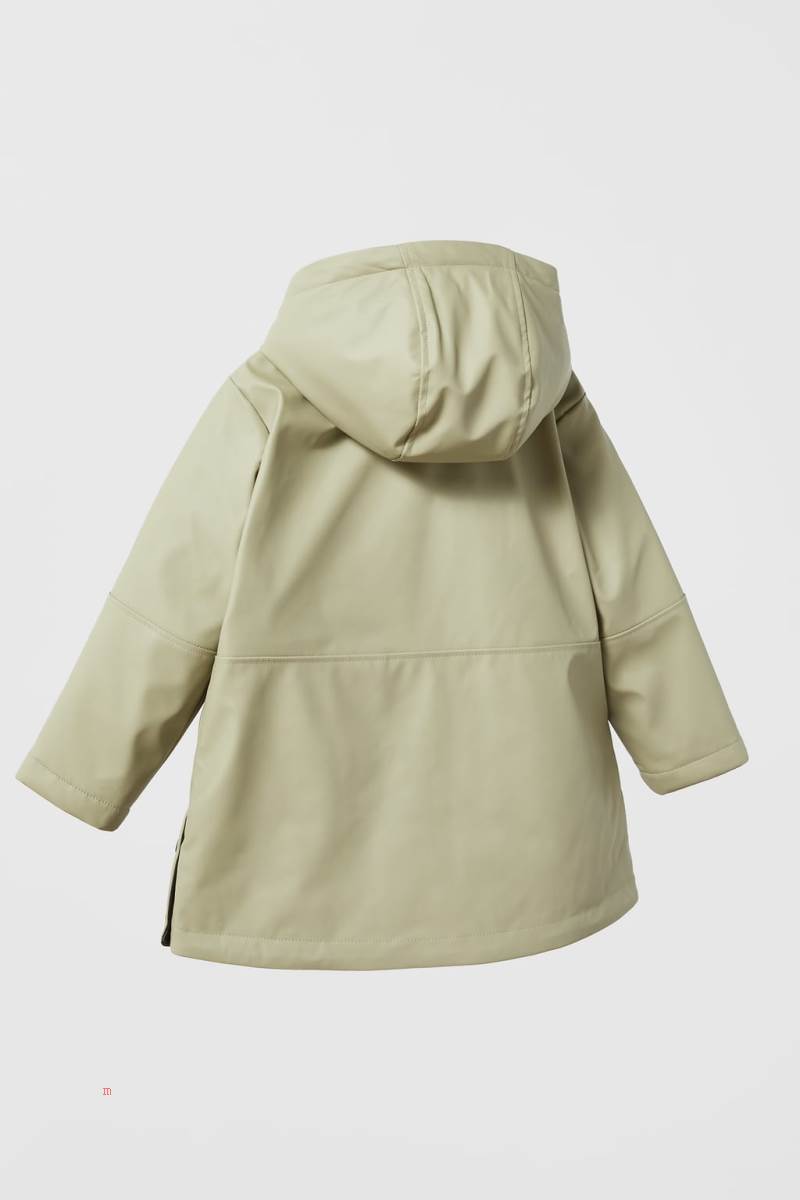 ZARA RUBBERISED PARKA WITH QUILTED LINING Vinterjackor Tjej Khaki | LQFAK-4231
