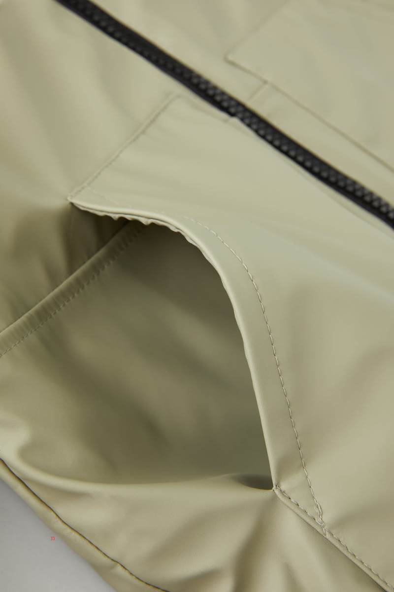 ZARA RUBBERISED PARKA WITH QUILTED LINING Vinterjackor Tjej Khaki | LQFAK-4231