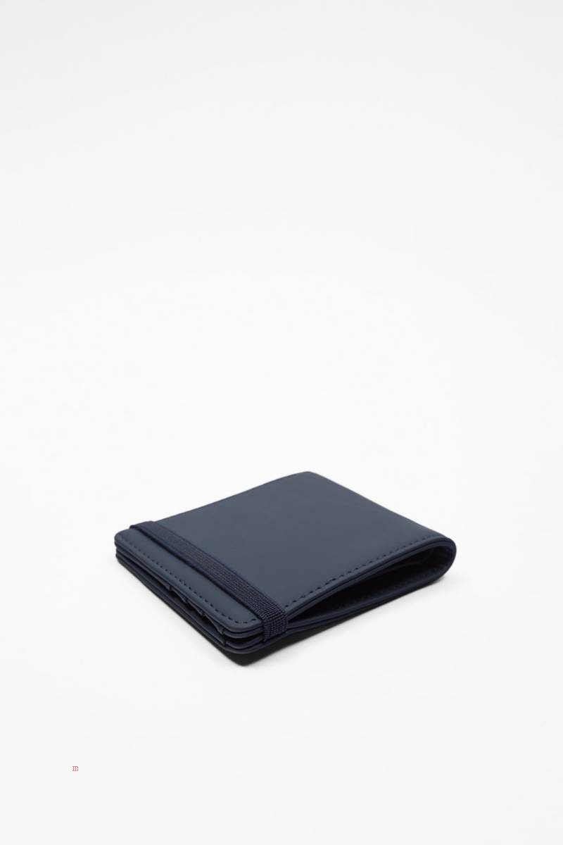 ZARA RUBBERISED Plånbok Herr Marinblå Blå | DXMPC-7301