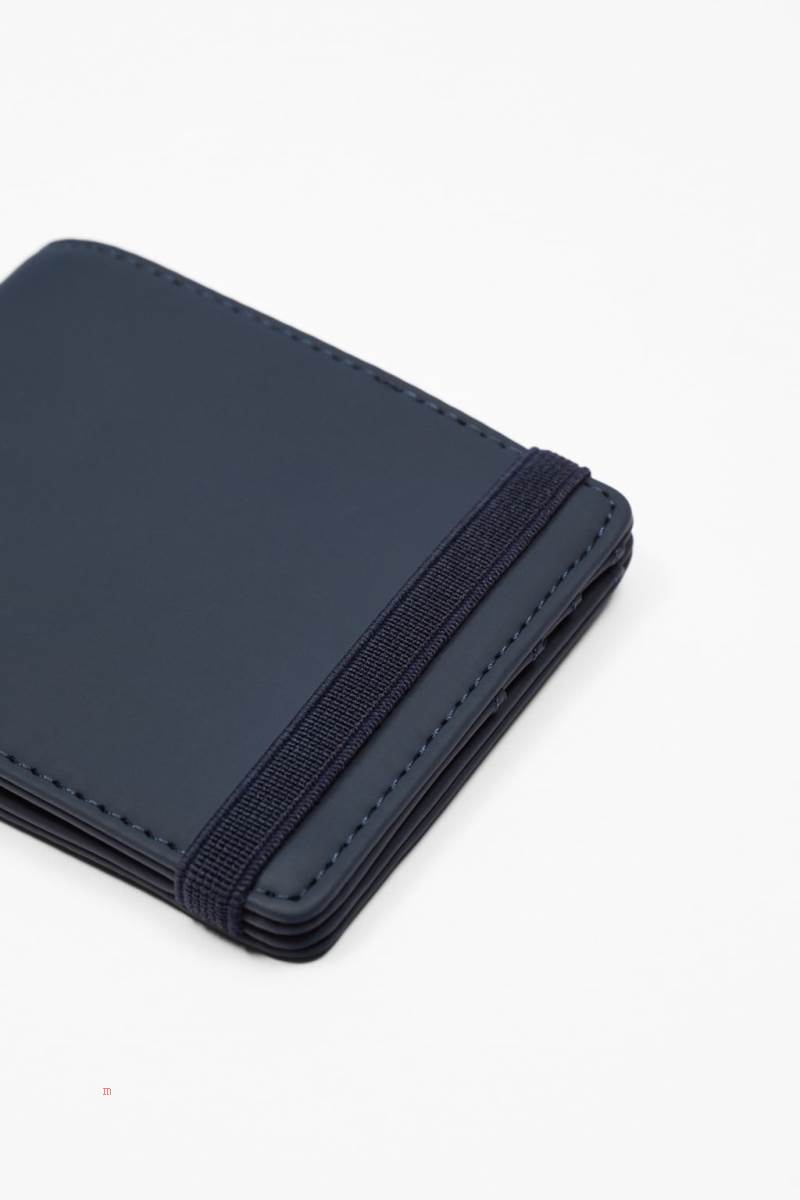 ZARA RUBBERISED Plånbok Herr Marinblå Blå | DXMPC-7301