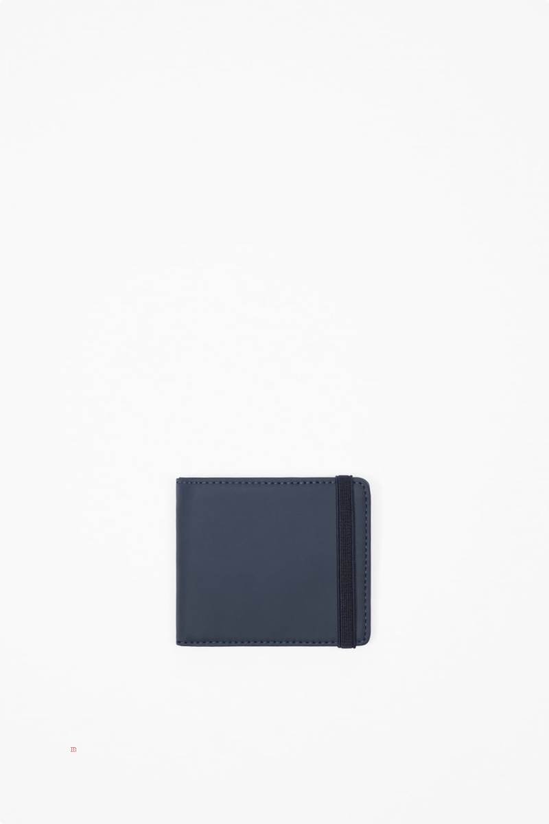 ZARA RUBBERISED Plånbok Herr Marinblå Blå | DXMPC-7301