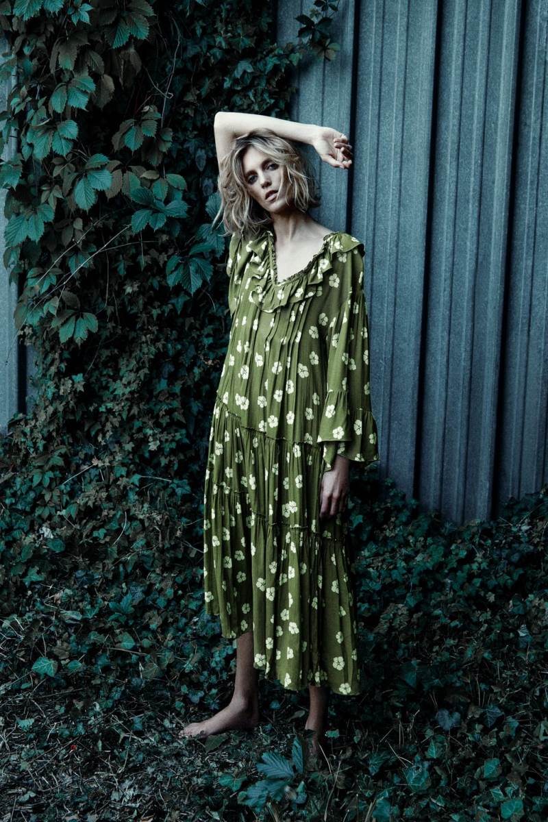 ZARA RUFFLED LIMITED EDITION Klänning Dam Gröna | EYIUX-8351