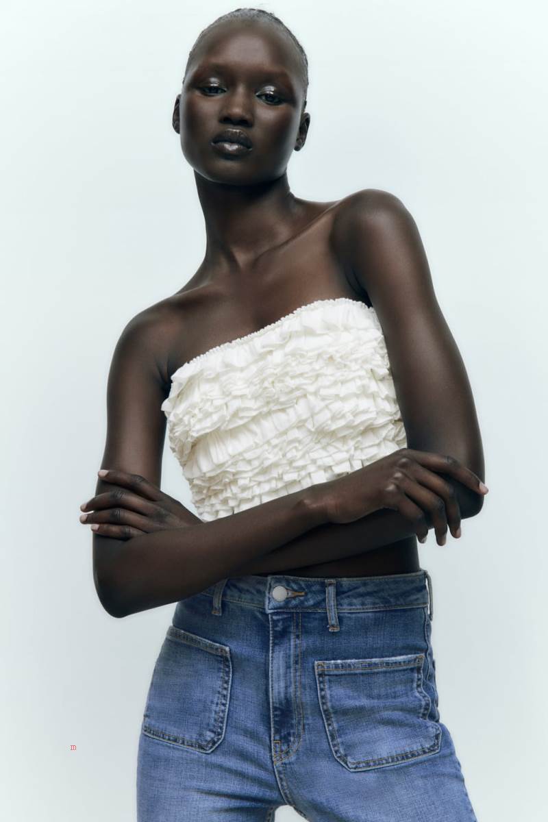 ZARA RUFFLED TOP Crop Top Dam Vita | VSBOX-1862