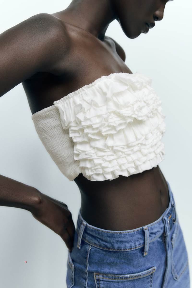 ZARA RUFFLED TOP Crop Top Dam Vita | VSBOX-1862
